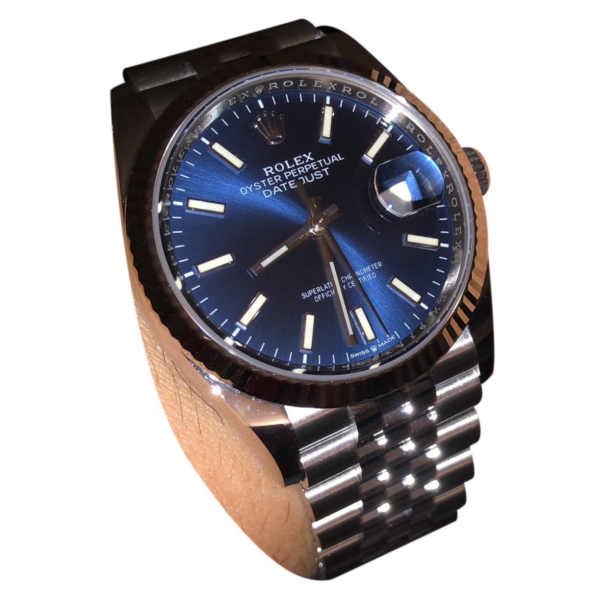 Datejust 36mm watch Rolex Blue in Steel 
